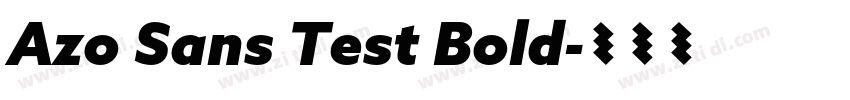 Azo Sans Test Bold字体转换